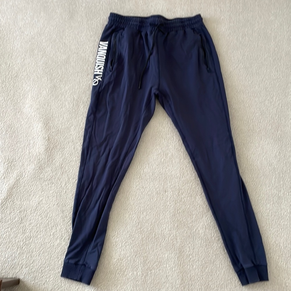 Vanquish jogger style Mens sweatpants, large, navy